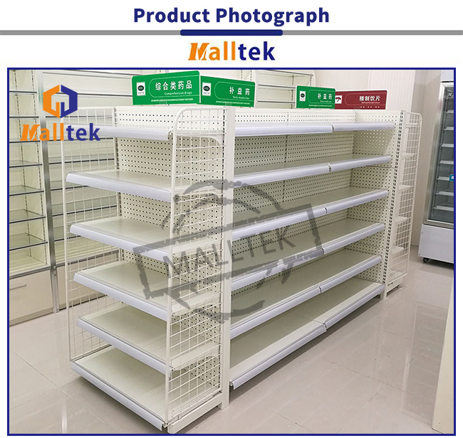 Optional Color Retail Gondola Shelving Gondola Display Rack Large Load