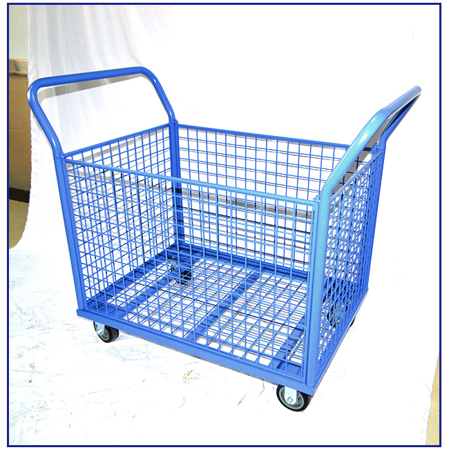 All Type Durable Rigid Logistics Trolley Wire Mesh Roll Cage Four Wheels