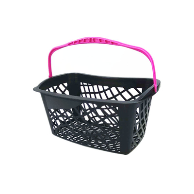 Single Handle Cosmetic Retail Shopping Plastic Basket For Supermarket