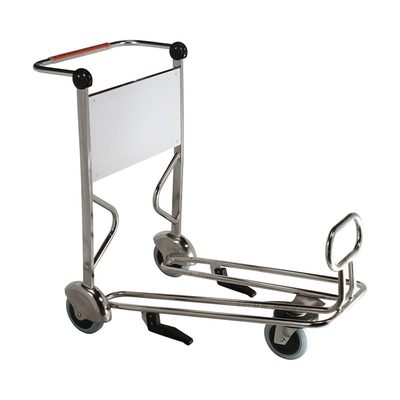 Customized Stainless Steel Airport Luggage Trolley 250kgs Airport Baggage Cart