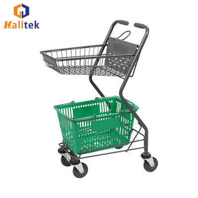 New Type Steel Supermarket Shopping Trolley For Grocery 100KG Loading