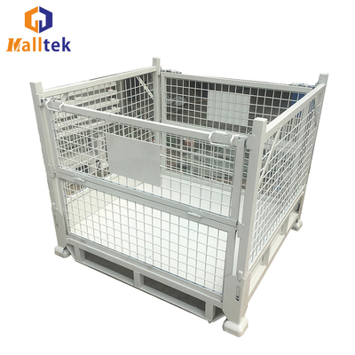 Customized Zinc Plated Metal Pallet Container For Factory Warehouse