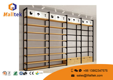Cosmetic Boutique Wooden Display Shelves Wood Store Fixtures Flooring Stand