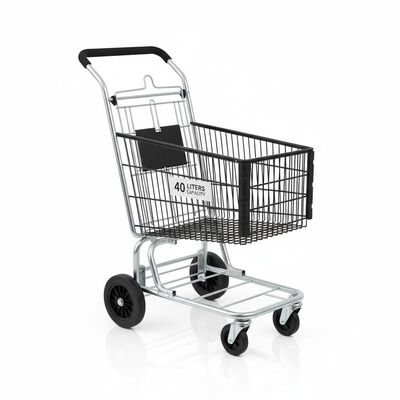 40 Liters Capacity Hand Truck Trolley Supermarket Shopping Trolley Durable Lightweight Easy Maneuverability Ideal for Retail and Warehouse