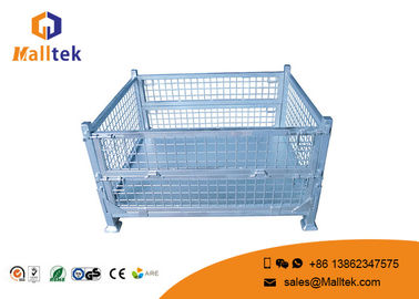Molded Rolling Stackable Pallet Containers Lockable Stainless Steel Material