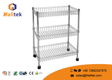 Chrome Plated Customized Wire Rack Shelving For Industrial Warehouse Storage