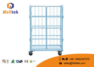 Roll Container Large Supermarket Trolley , Durable Warehouse Storage Trolley