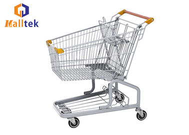 German Grocery Shopping Trolley With PU Wheels For Supermarket Chains