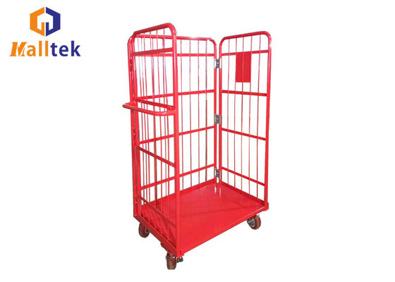 300kgs Three Side Collapsible Warehouse Roll Cage Cart