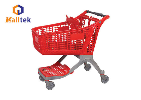 80kgs Load Plastic Supermarket Mesh Shopping Cart