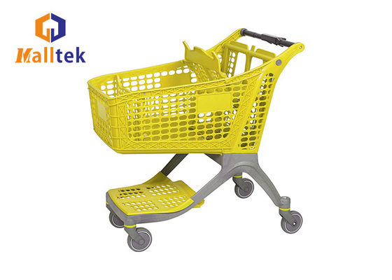 Poly Plastic Unfolding Grocery Shopping Trolley For Supermarket