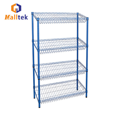Chrome Plated 4 Layer Stainless Steel Wire Shelf Adjustable For Kitchen
