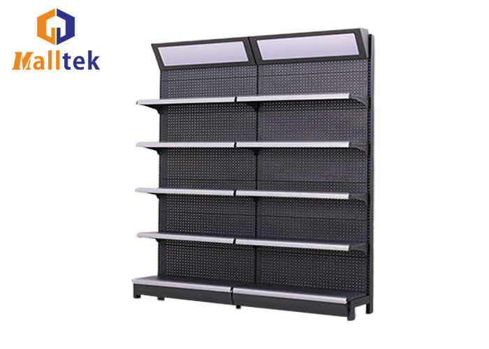 Custom Supermarket Gondola Shelving Retail Display Racks For