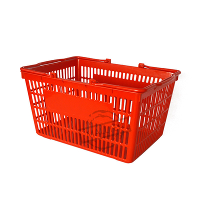 Colourful Plastic Supermarket Shopping Basket Double Handles