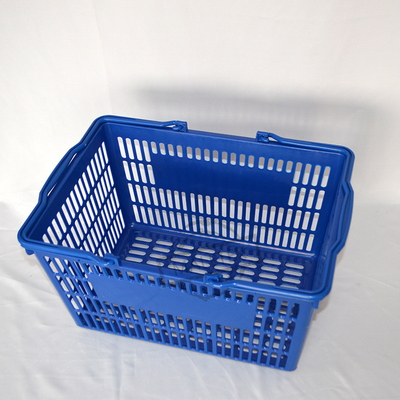 Colourful Plastic Supermarket Shopping Basket Double Handles