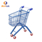 Metal Powder Coating Supermarket Shopping Trolley Colourful Kids Ride With Toy