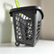 43L Capacity Supermarket Telescopic Handle Plastic Shopping Baskets With Wheels