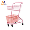 2 Baskets Metal Supermarket Shopping Trolley For Retail Grocery Store
