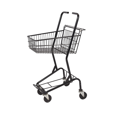 2 Layer Supermarket Shopping Trolley For Grocery 100KG Loading