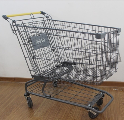 140kgs American Style Retail Shopping Trolleys Flat Tube Foot For Supermarket