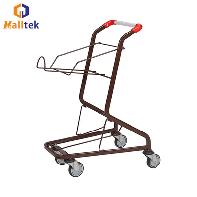 2 Baskets Supermarket Shopping Trolley For Grocery 100KG Loading