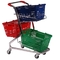3 Baskets Supermarket Shopping Trolley For Grocery 100KG Loading