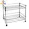 Customized Chrome Plated 2 Layers Stainless Steel Wire Shelf Adjustable For Storage