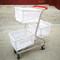Colorful Three Basket Supermarket Shopping Trolley For Grocery 100KG Loading