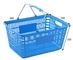 Eco Friendly Steel Handle Supermarket Shopping Hand Basket Customized Color