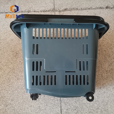 Hot Sale 55L Retail Store Rolling Shopping Baskets With 4 Casters
