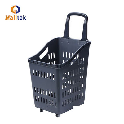 60L Large Capacity Plastic Shopping Basket With Ergonomic Handle