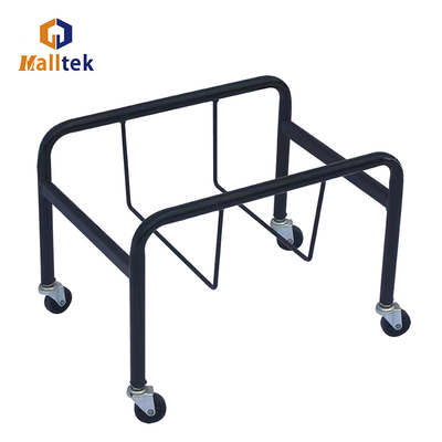Four-wheel 2" Caster Stacking Shopping Basket Holder In Black Or Silver