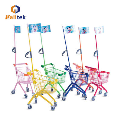 Colourful Kids Supermarket Shopping Trolley with Protective Corners Designed to Enhance Shopping Experience