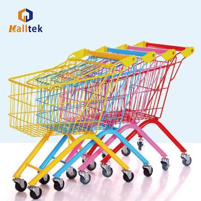 Colourful Kids Supermarket Shopping Trolley with Protective Corners Designed to Enhance Shopping Experience