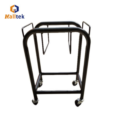 Black Or Silver Shopping Basket Holder With Four-wheel 2" Caster