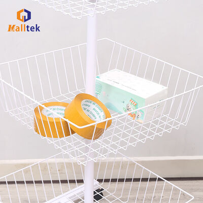 Popular Supermarket Wire Container Promotion Mesh Cage With Wheels