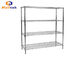 Customized Color Chrome Wire Rack Shelving Easy To Assemble With Wheels