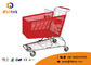 Commercial Colorful Shopping Basket Trolley Semi Plastic Powder Coating Surface