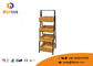 Ladder Type Shopping Wooden Retail Display Stands With Metal Frame
