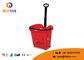 Customized Color Shopping Basket Trolley Telescopic Handle Rolling Type