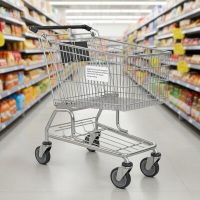 Suitable For Grocery Shopping And Market Supermarket Shopping Trolley With PVC PU TPR Wheels Size 240L Strong And Easy