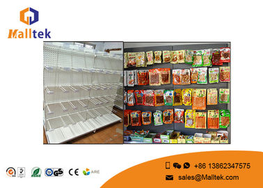 Commercial Perforated Supermarket Gondola Shelving Double Sided For Shopping Mall