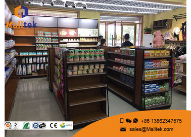 Eco - Friendly Supermarket Gondola Shelving Double Sided Gondola Shelving