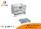 Foldable Wire Mesh Storage Bins Durable Industrial Galvanized Steel Cage