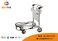 4 Wheels Durable Airport Luggage Trolley PVC Handle Material Stainless Steel
