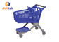Plastic Wire Supermarket Shopping Trolley With 4 TPR Wheels