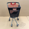 100L Plastic Square Supermarket Shopping Trolley With PU Wheels
