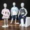 White Full Body Child Mannequin FRP For Clothing Display Show Window