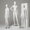 Fiberglass Full Body Women Mannequin Matte White Displaying Clothes