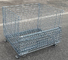 Warehouse Galvanized Steel Metal Wire Mesh Storage Cages Foldable